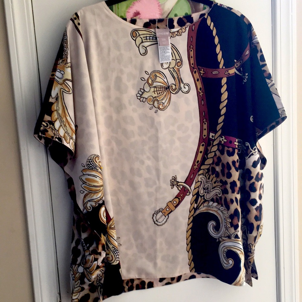 Tunic/poncho,  reversible animal print. New but no tags available.